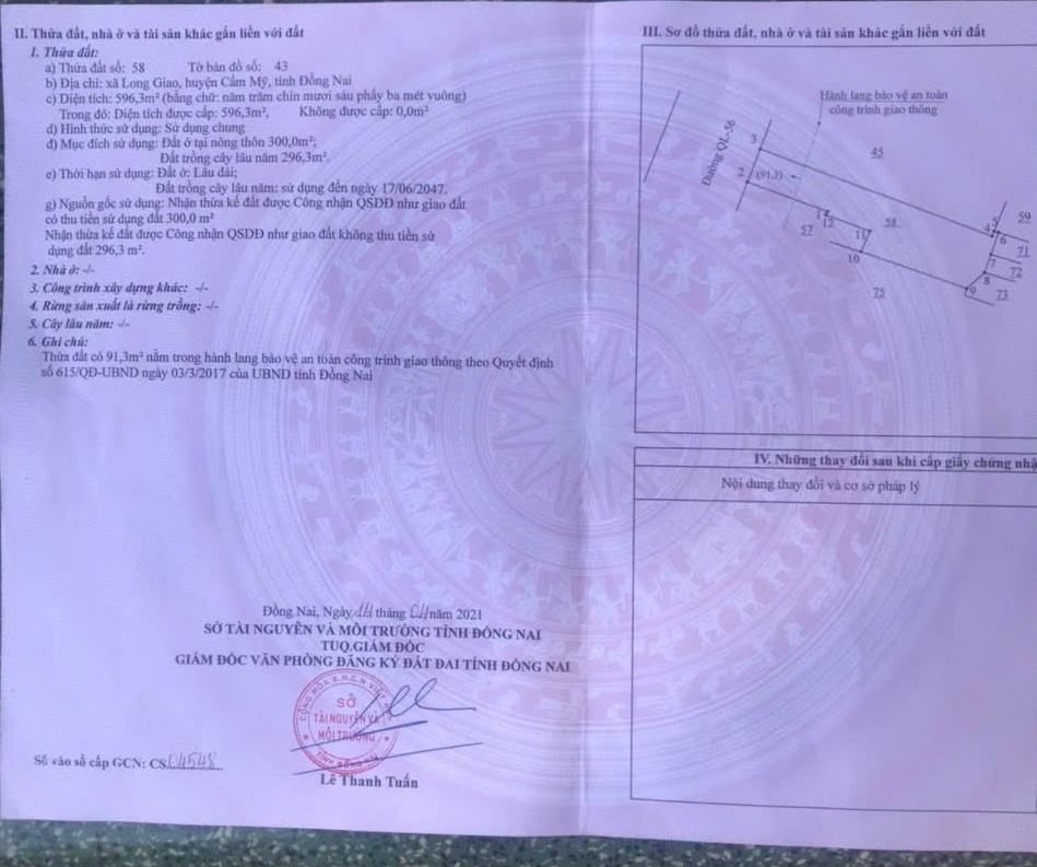 12,6 triệu/m2 sở hữu  Mặt tiền Quốc Lộ 56, có sẳn 300m2 Đất Đô Thị, Vị trí trung tâm - Ảnh 3